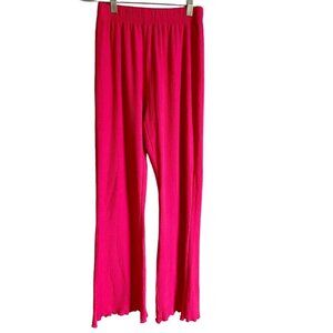 Star Dust Ribbed Pink Pull On Pants Women's Size Small